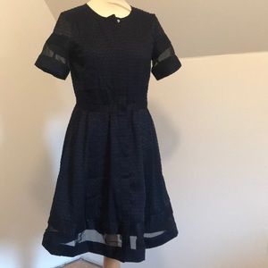 NWT navy short sleeve petite dress